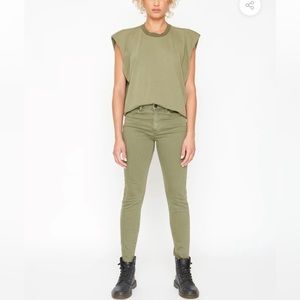 Sandrine rose skinny jeans in army green